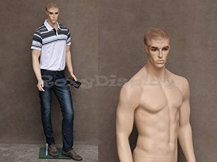 (MZ-WEN1) ROXYDISPLAY™ Realistic male mannequin with molded hair.