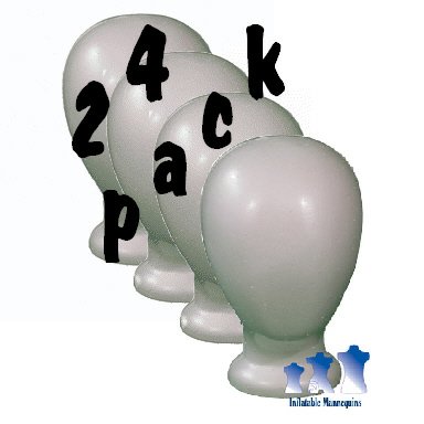 Blank Unisex Head, Styrofoam White; 24-pack