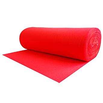 100% Wool Felt Red 1.2 MM Thick X 72 Inches Wide X 38 Yard Long