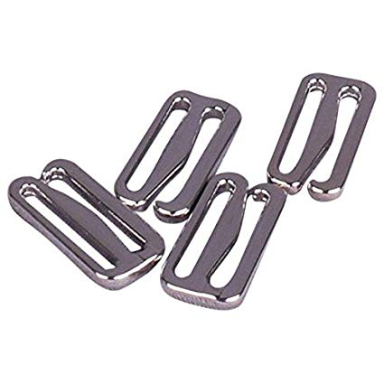 Porcelynne Silver Metal Alloy Replacement Bra Strap Slide Hook - 3/4