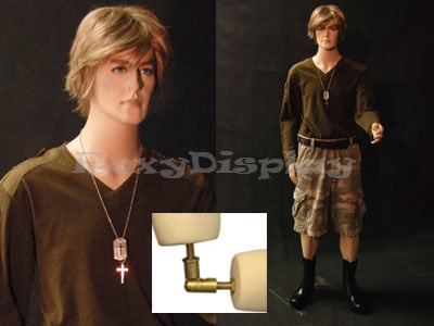 (MD-BC8S) ROXYDISPLAY™ Male mannequin, flexible arms. Good for museum military uniform or 1950s~1960s men's clothes display