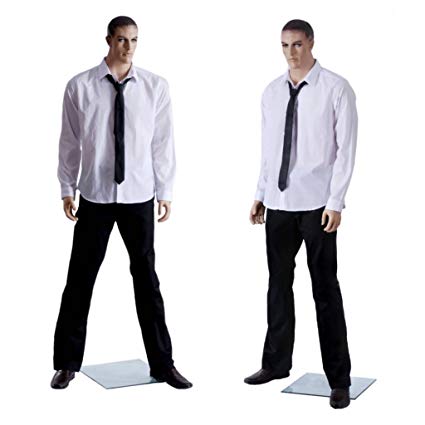 Realistic Standing Male Adult Mannequin + Base
