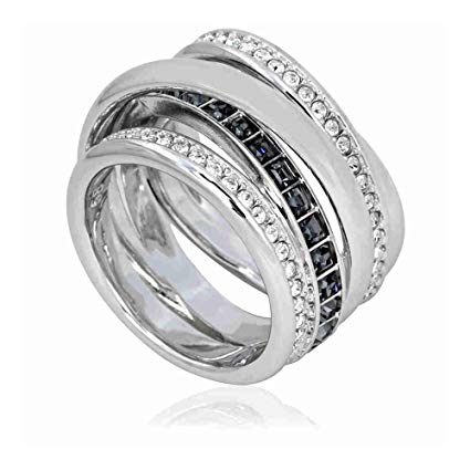 Swarovski Dynamic Silver-tone Ring - Size 8