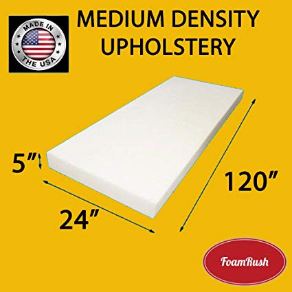 FoamRush Upholstery Foam Medium Density Firm Foam Soft Support (Chair Cushion Square Foam for Dinning Chairs, Wheelchair Seat Cushion Replacement)(5