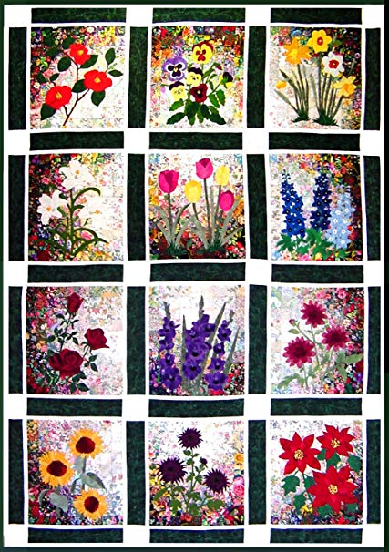 Whims Watercolor Quilt Kits Rachel's Flower Garden Quilting Supplies