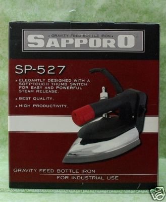1~sapporo Sp527 Gravity Feed Bottle Steam Iron~#sp527complete