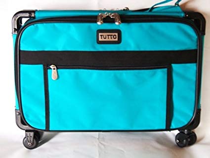 Medium Turquoise Mascot Tutto Sewing Machine on Wheels Case Carrier