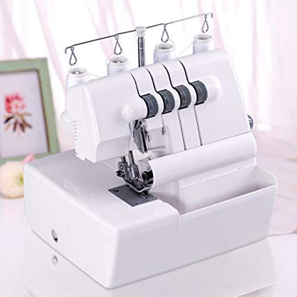 COSTWAY Portable Serger Sewing Machine 2 Needle 4 Thread Capability Serger Overlock With Differential Feed
