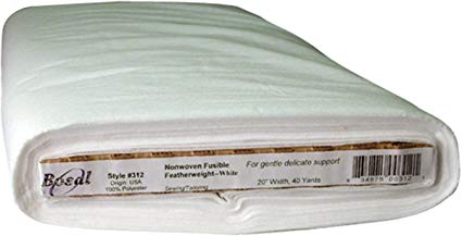 Bosal Fusible Non-Woven Featherweight Interfacing, 20-Inch by 40-Yard, White