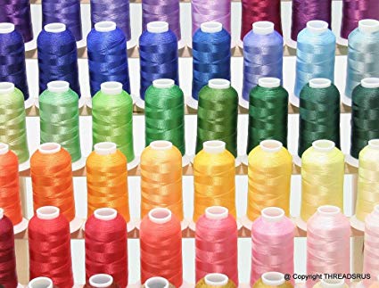 New from ThreadNanny Brother 63 Colors Embroidery Thread Set with Thread Stand / Rack