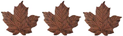 Sunset Vista Designs Wilderness Wonders Cast Iron Maple Leaf Stepping Stone, 11-1/2 by 12-Inch (3-Pack)